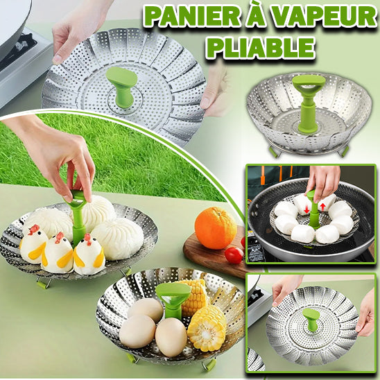 PANIER À VAPEUR PLIABLE | SANTÉ+™ | CUISINE