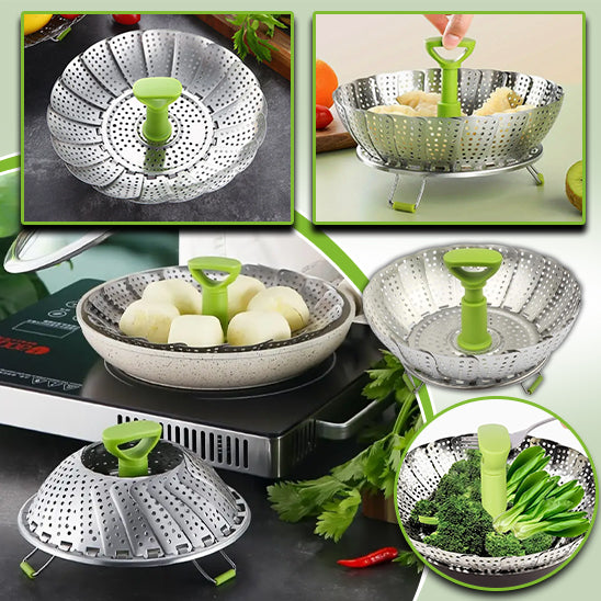 PANIER À VAPEUR PLIABLE | SANTÉ+™ | CUISINE