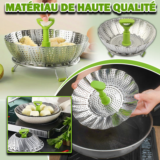 PANIER À VAPEUR PLIABLE | SANTÉ+™ | CUISINE