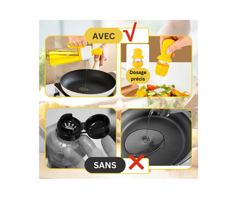 DISTRIBUTEUR D'HUILE 2 EN 1 | ECONOMIZ' HUILE™ | CUISINE