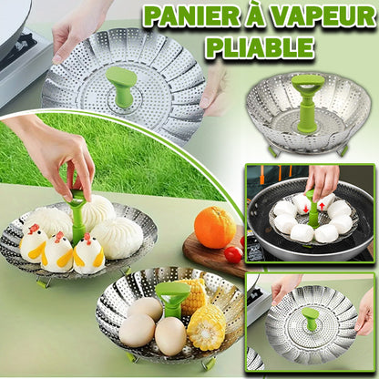 PANIER À VAPEUR PLIABLE | SANTÉ+™ | CUISINE