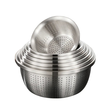 Passoire ronde en acier inoxydable - Tamis de lavage riz - fruits et légumes