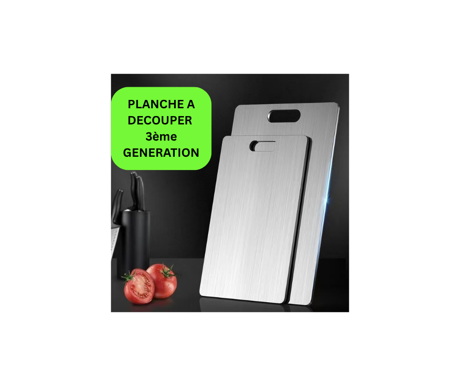 Planche à découper double face en acier inoxydable