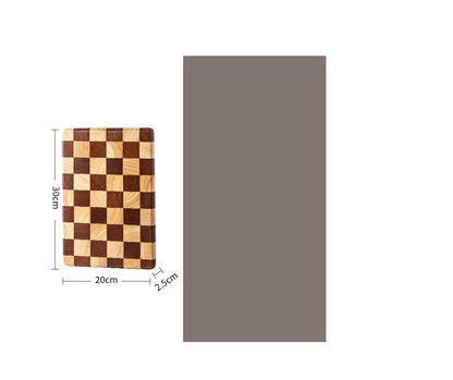 Planche à découper en bois - Motif damier