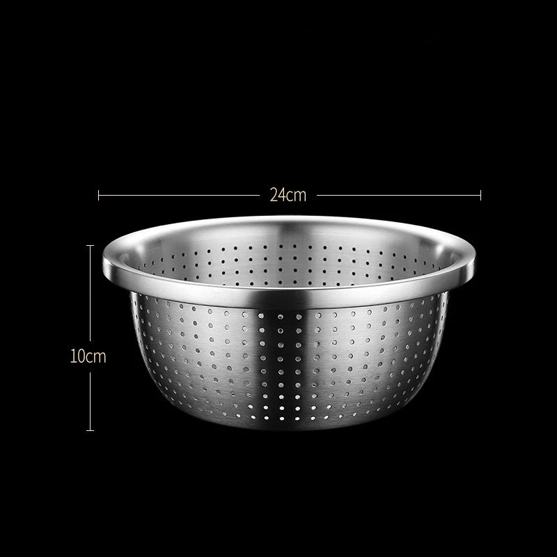 Passoire ronde en acier inoxydable - Tamis de lavage riz - fruits et légumes