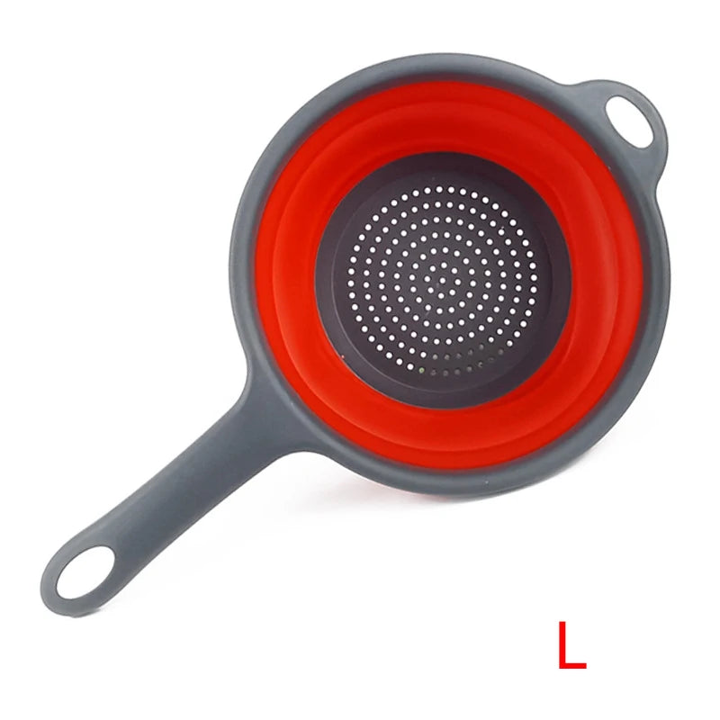 Passoire pliable en silicone avec manche