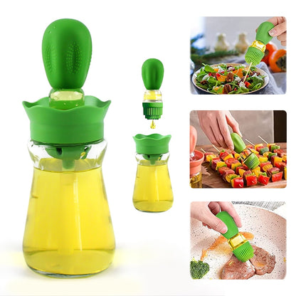 BOUTEILLE D’HUILE AVEC BROSSE EN SILICONE | SANTÉ PLUS™ | CUISINE