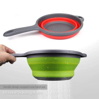 Passoire pliable en silicone avec manche