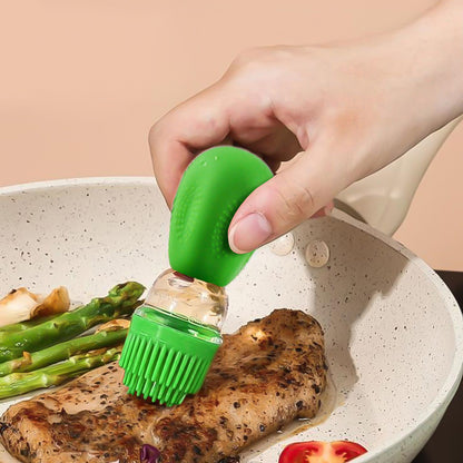 BOUTEILLE D’HUILE AVEC BROSSE EN SILICONE | SANTÉ PLUS™ | CUISINE