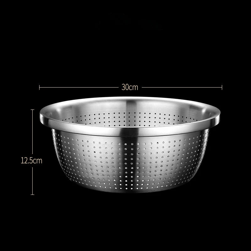 Passoire ronde en acier inoxydable - Tamis de lavage riz - fruits et légumes