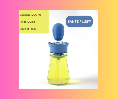 BOUTEILLE D’HUILE AVEC BROSSE EN SILICONE | SANTÉ PLUS™ | CUISINE