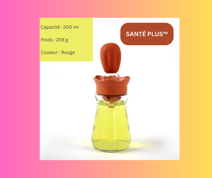 BOUTEILLE D’HUILE AVEC BROSSE EN SILICONE | SANTÉ PLUS™ | CUISINE