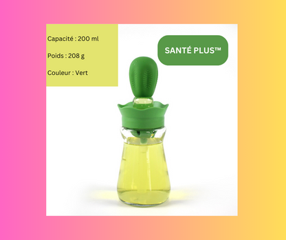 BOUTEILLE D’HUILE AVEC BROSSE EN SILICONE | SANTÉ PLUS™ | CUISINE