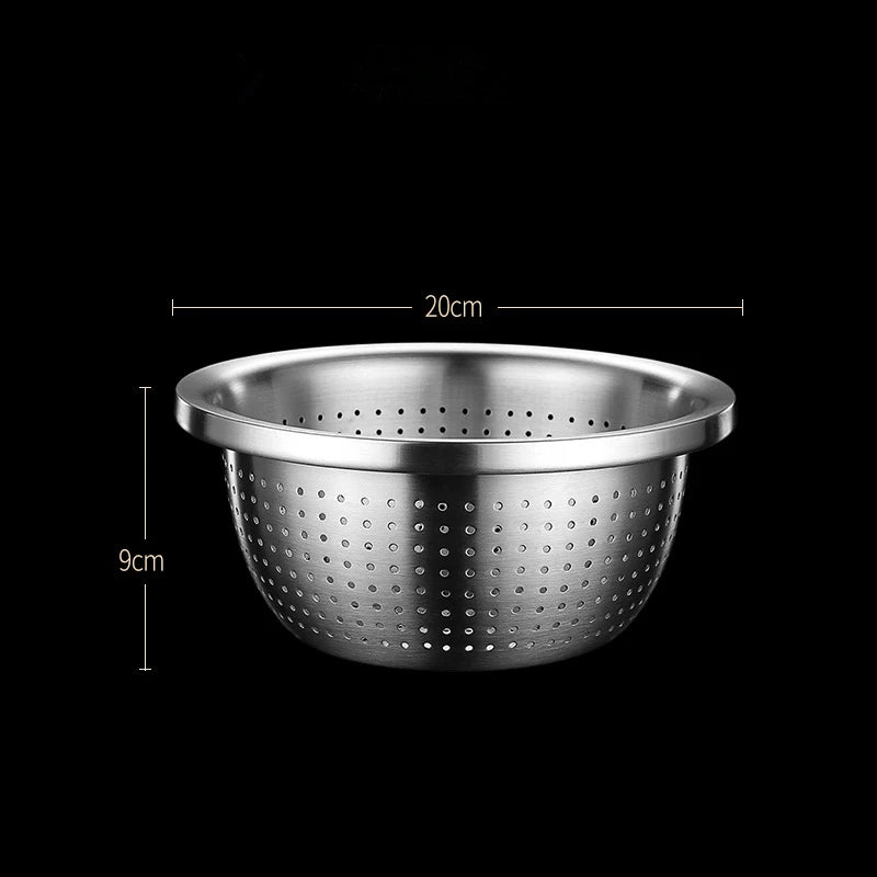 Passoire ronde en acier inoxydable - Tamis de lavage riz - fruits et légumes