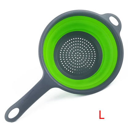 Passoire pliable en silicone avec manche