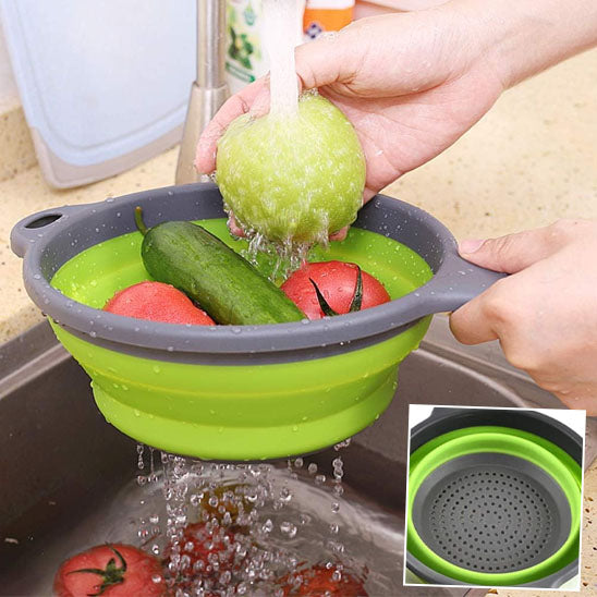 Passoire pliable en silicone avec manche