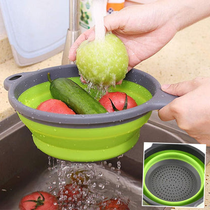 Passoire pliable en silicone avec manche