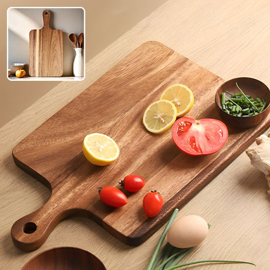 Planche à découper et de service en bois massif / bois d'acacia