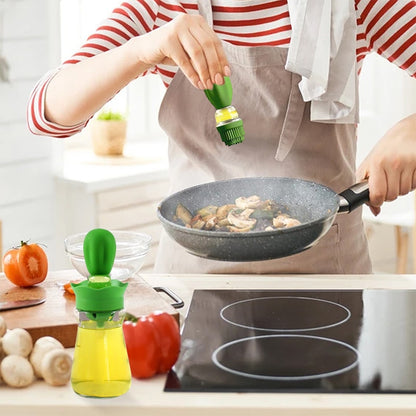 BOUTEILLE D’HUILE AVEC BROSSE EN SILICONE | SANTÉ PLUS™ | CUISINE